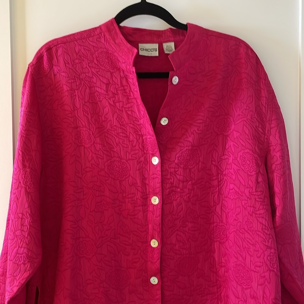 Chico'Silk Pink Jacket Classic